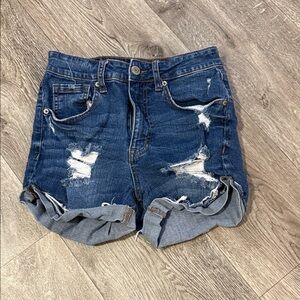 Distressed Denim Women Shorts
